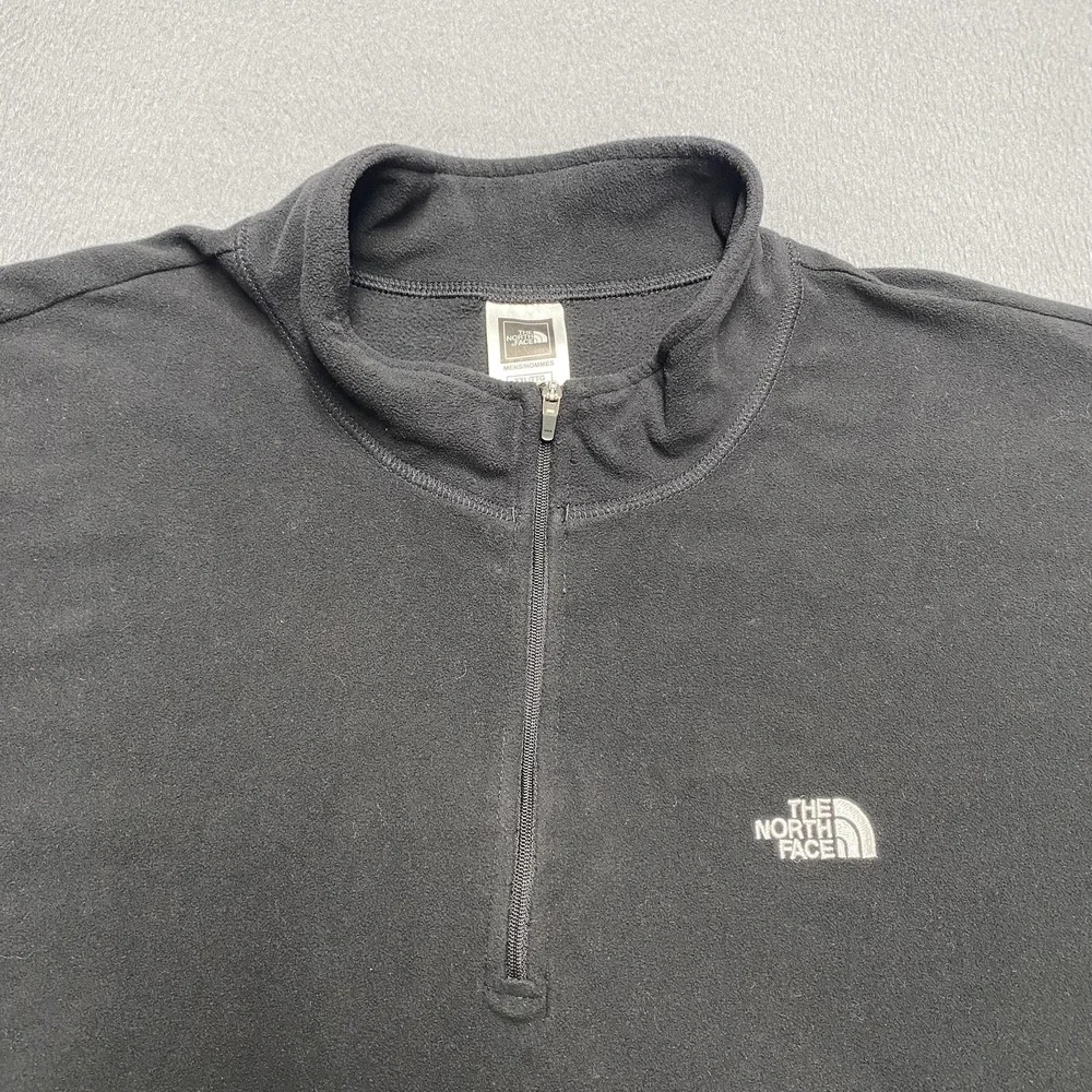The North Face Fleece Sweatshirt Mens 2XL Black‎ 1/4 Zip Pullover Layer TKA100